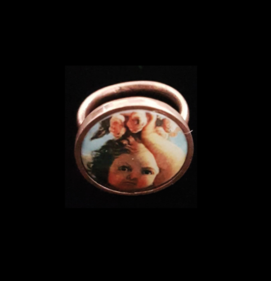 ANELLI | Sacro/Gaudium/Blessed | Anello regolabile con porcellana