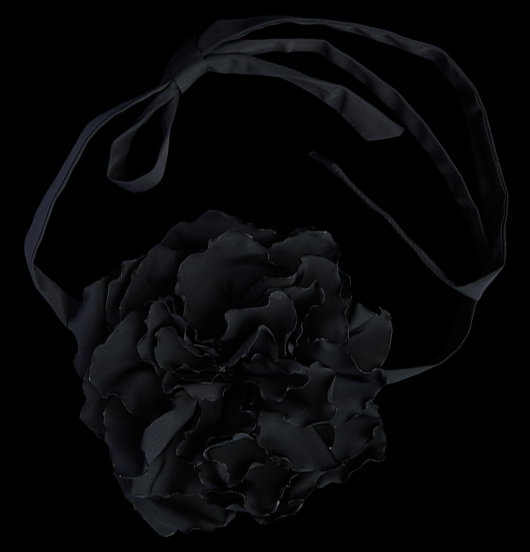 TESSUTO | Natura | Fiore nero con nastro