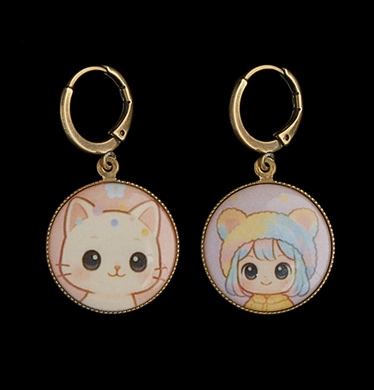 ORECCHINI | Kokoro | Orecchini con porcellana 