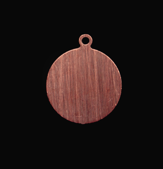 Charm in copper with engraved 