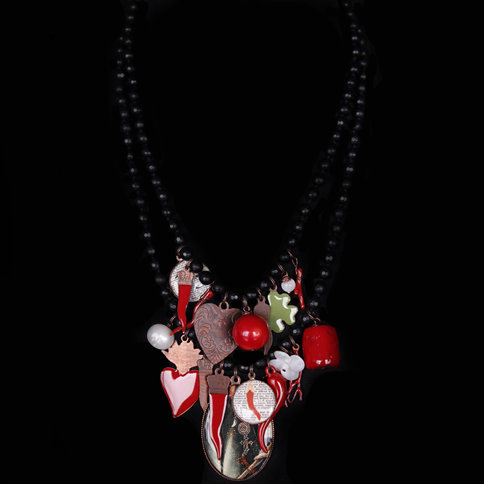 collana Amuleti, collana per un buon augurio, buona fortuna, regalo per compleanno, regalo san valentino