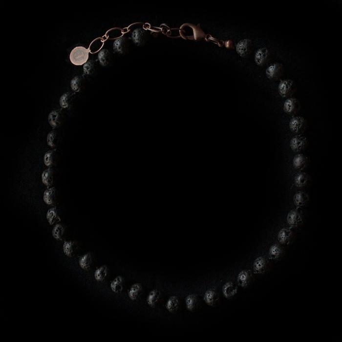 collana bracciale in lava nera, collana personalizzabile con ciondoli, regalo esclusivo