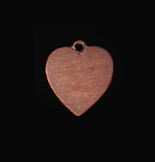 Copper enamelled in red charm with 