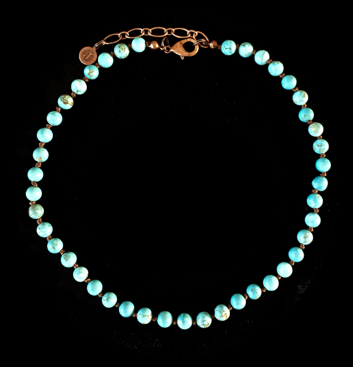 collana bracciale in howlite color avorio, collana base girocollo personalizzabile con ciondoli esclusivi, regalo personalizzato