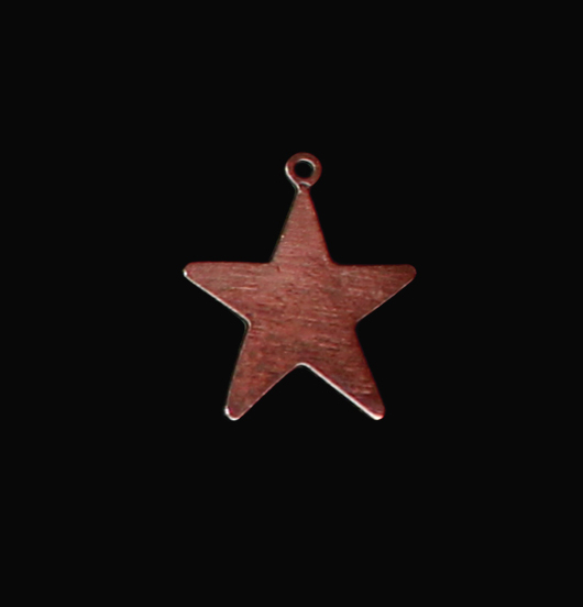 Star shaped enameled red charm, gift for dad, for mum, for a teacher.