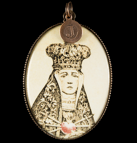 medaglione in porcellana, regalo religione, immagini vintage, regalo mamma, cuore sacro, Madonna