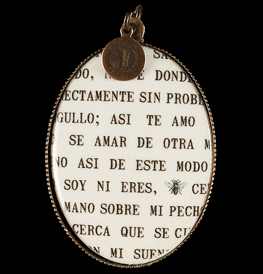medaglione in porcellana con poesia d'amore di Pablo Neruda, per una dichiarazione d'amore, per l'innamorata, regalo per san valentino, per natale, per compleanno