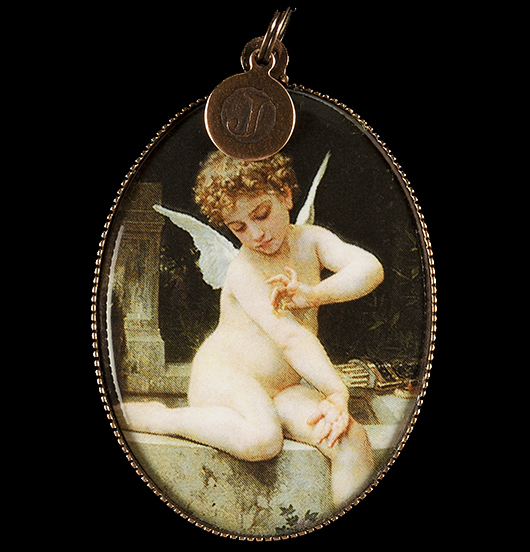 medallion in porcelain with angel of grace, example of elegance in the movement, placidness and courtesy, delicacy, kindness, gift for a dancer, daughter, mum, grandmother, Christmas gift, birthday gift