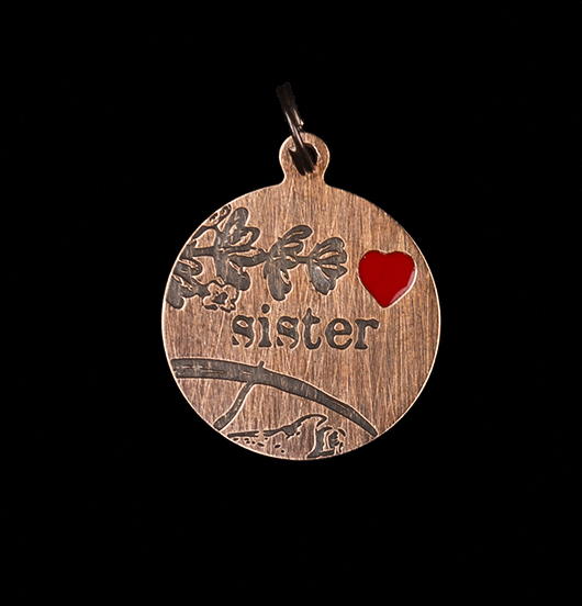 copper charm dedicated to a sister, gift for a sister, gift for your family, gift for your best friend