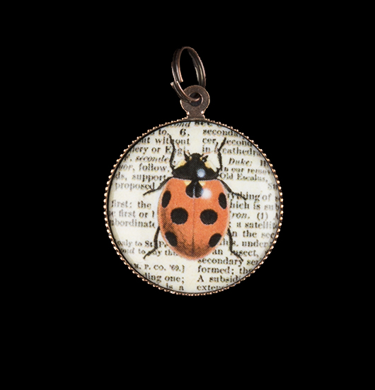 porcelain charm, ladybug, good luck charm, best friend, birthday