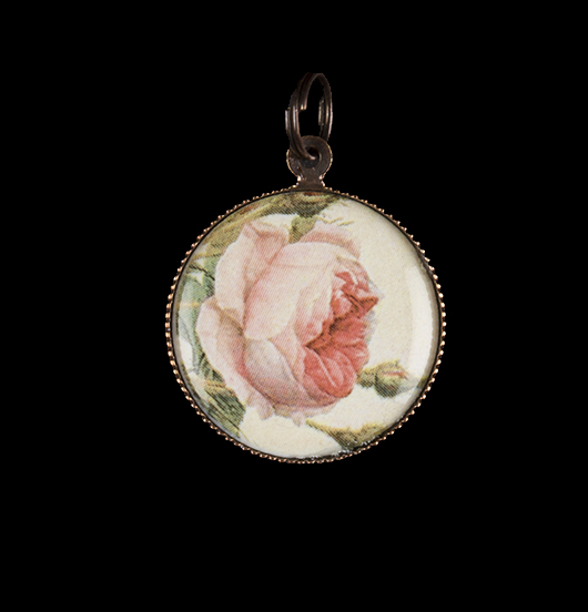 Pink porcelain pendant, gift for your mum, sister, grandmother, aunt, best friend.