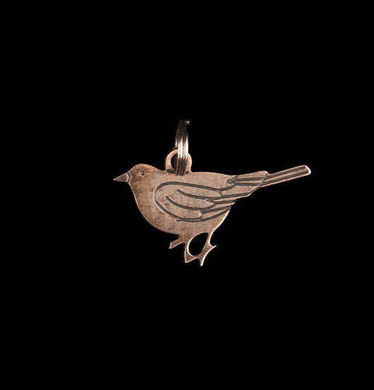 birdie shaped copper charm to customize necklaces and bracelets. Gift for lovers of nature, gift for a child to customize a necklace or a bracelet or earrings.